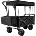 Collapsible Wagon Cart with Removable Canopy and All Terrain Wheels F7682