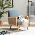 Blue Fabric Upholstered Wooden Accent Chair H57016