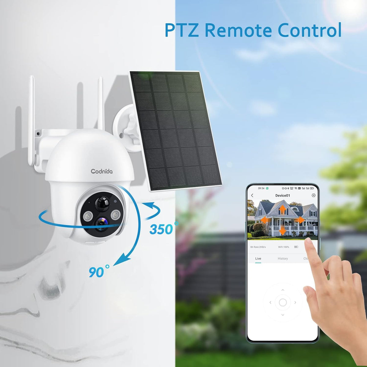 Wireless Outdoor Security Camera with Night Vision and 2-Way Audio L676