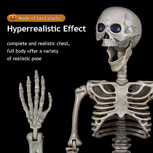 2 Pack 40 Inches Halloween Skeleton Full Body Posable H575089