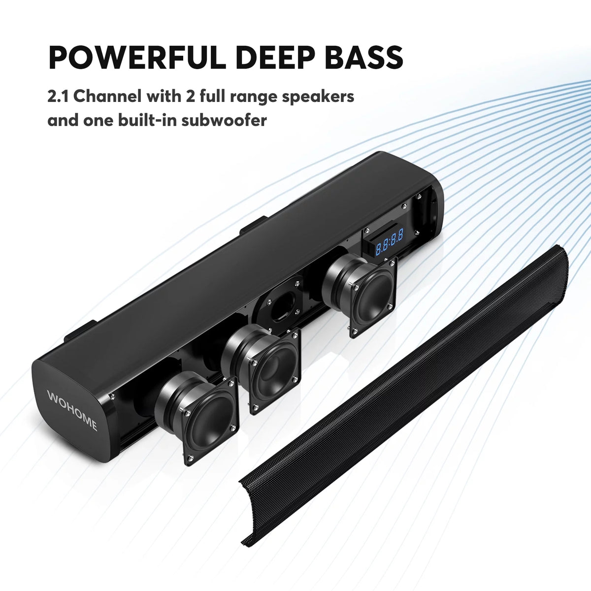 2.1CH Sound Bar with Built-in Subwoofer N1879