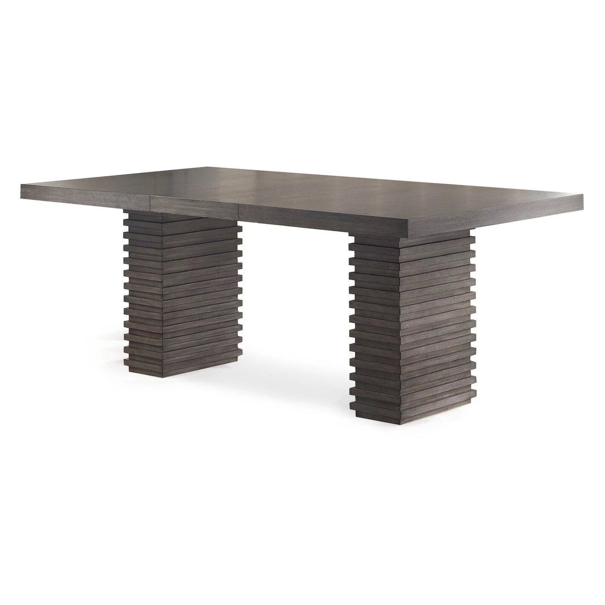 Washed Gray Twin Pedestal Dining Table I855196