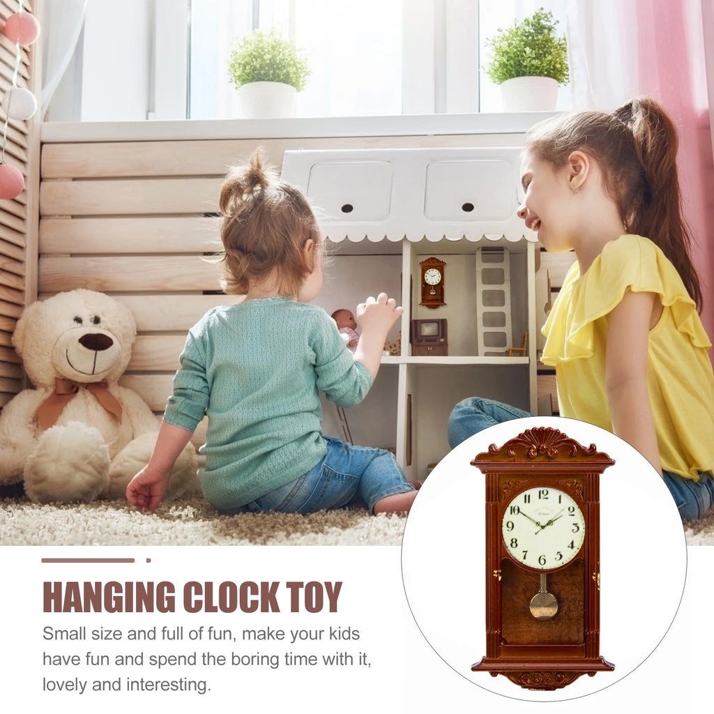 Miniature Metal Dollhouse Furniture Clock K3184