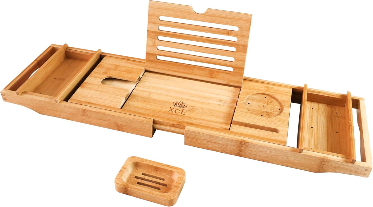 Bamboo Wood Bathtub Caddy Tray J984
