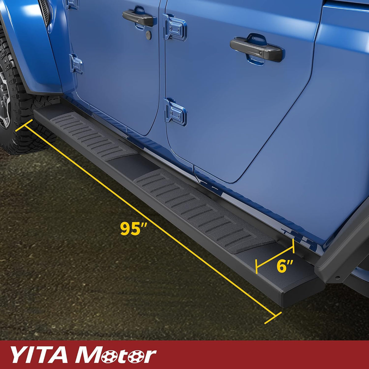 6 inches Aluminum Side Step Running Boards H5957