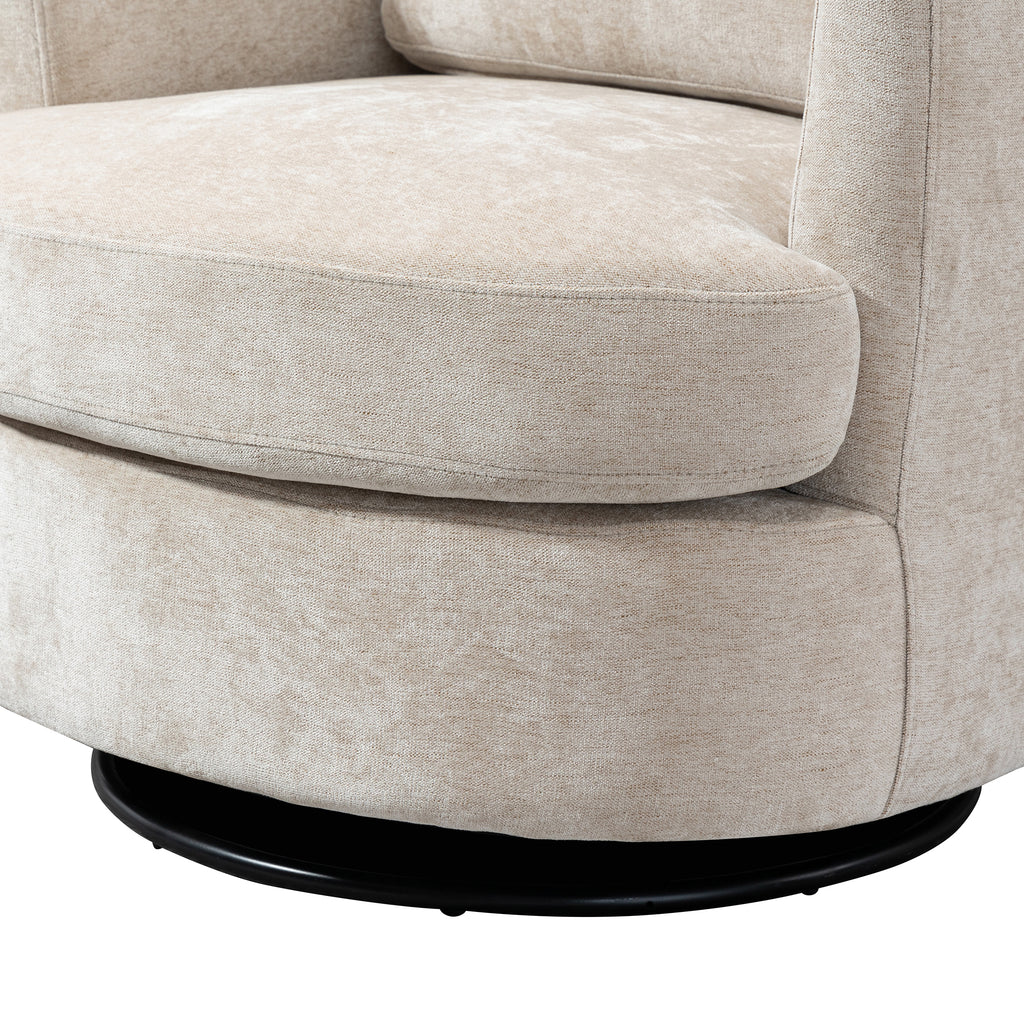Chenille Round Swivel Accent Chair P23189
