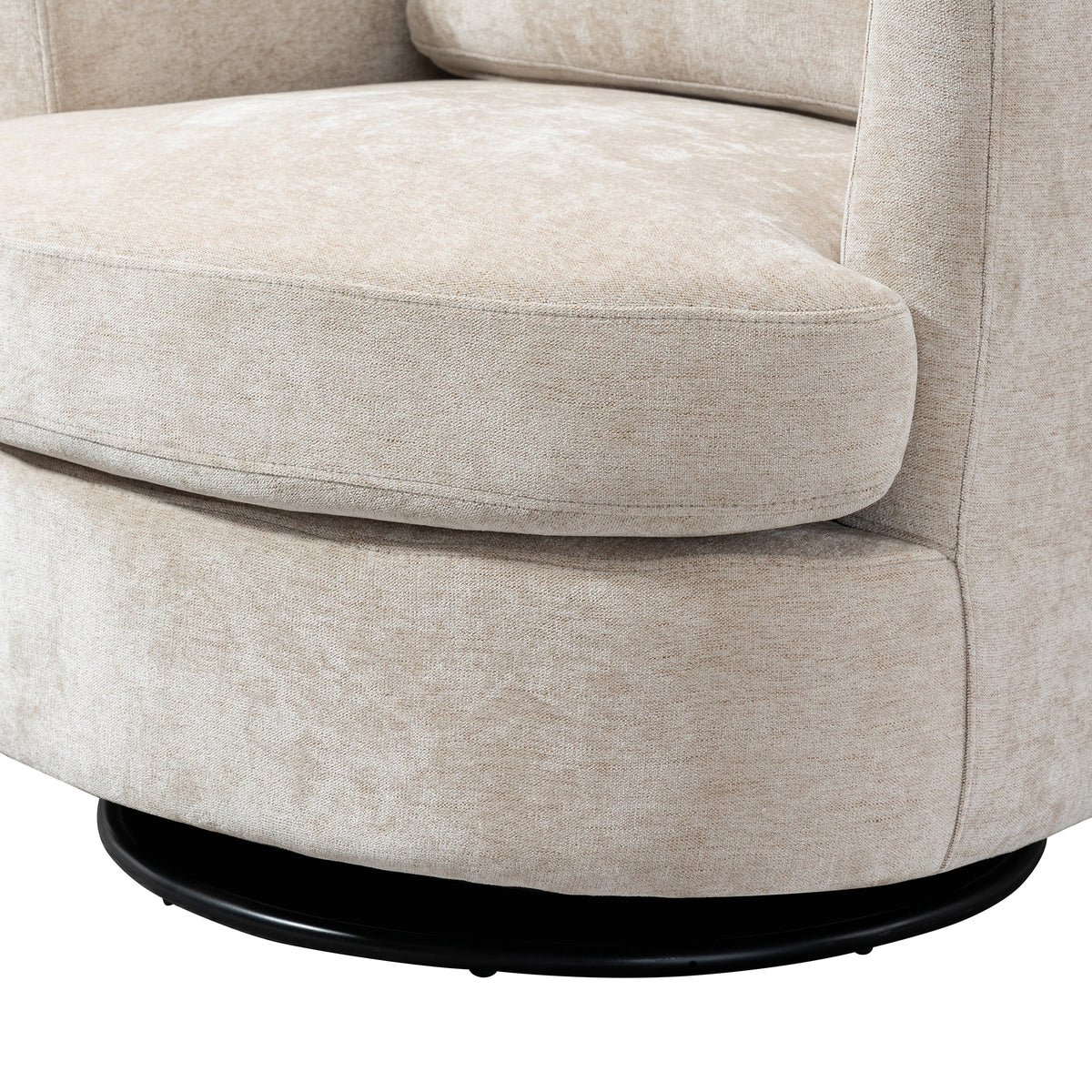 Chenille Round Swivel Accent Chair P23189