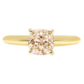 2.5ct Cushion Cut Yellow Moissanite 14k Yellow Gold Ring Size 8.5 M6729