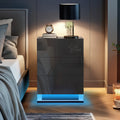 Black 3 Drawer LED Nightstand B50676