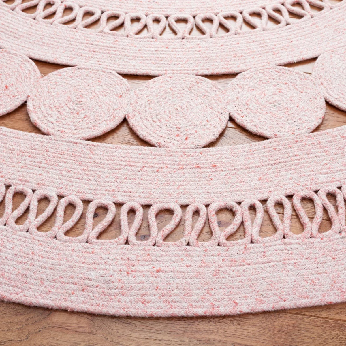 Handwoven Pink Rug E761
