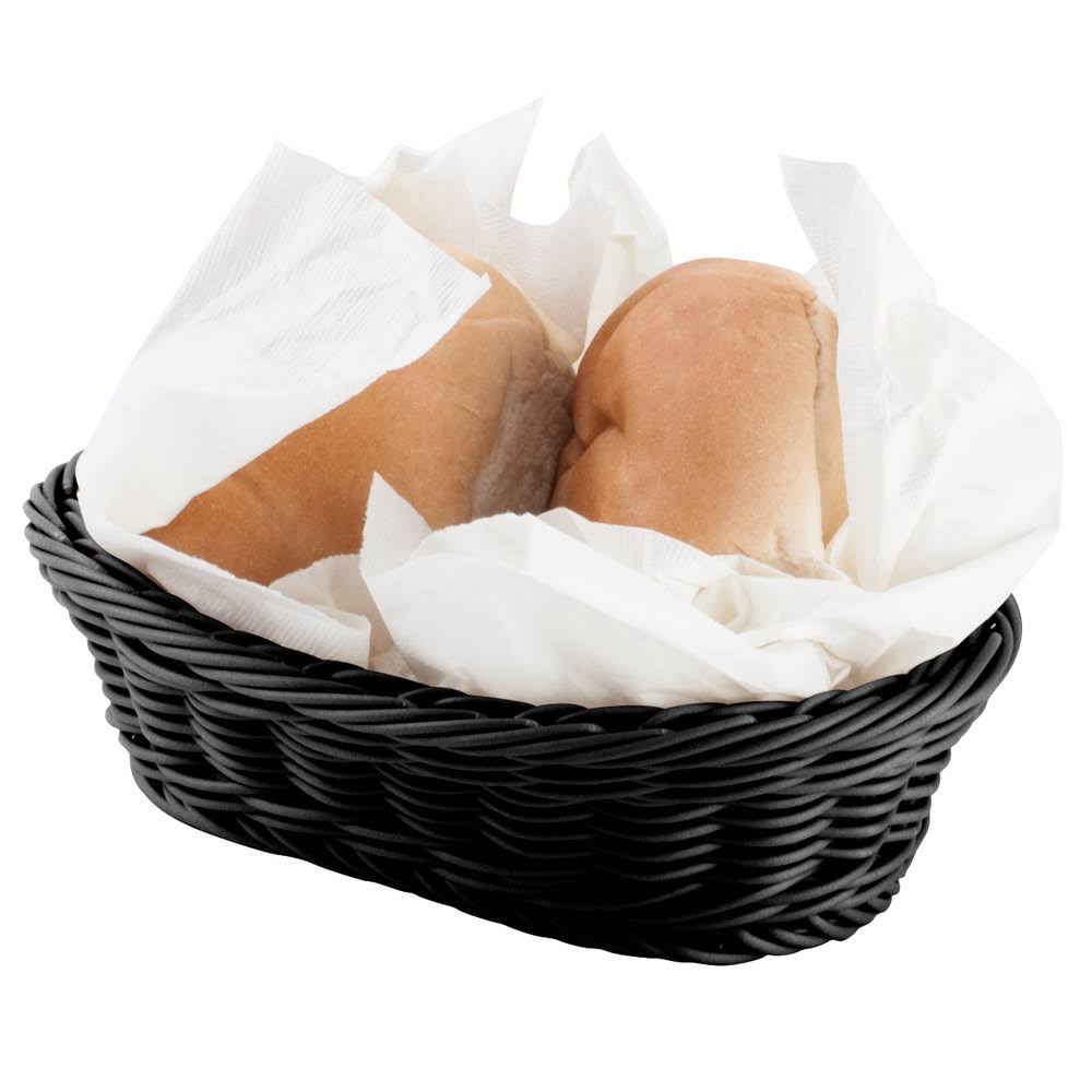 Black Woven Oval Basket - 6/Case C628