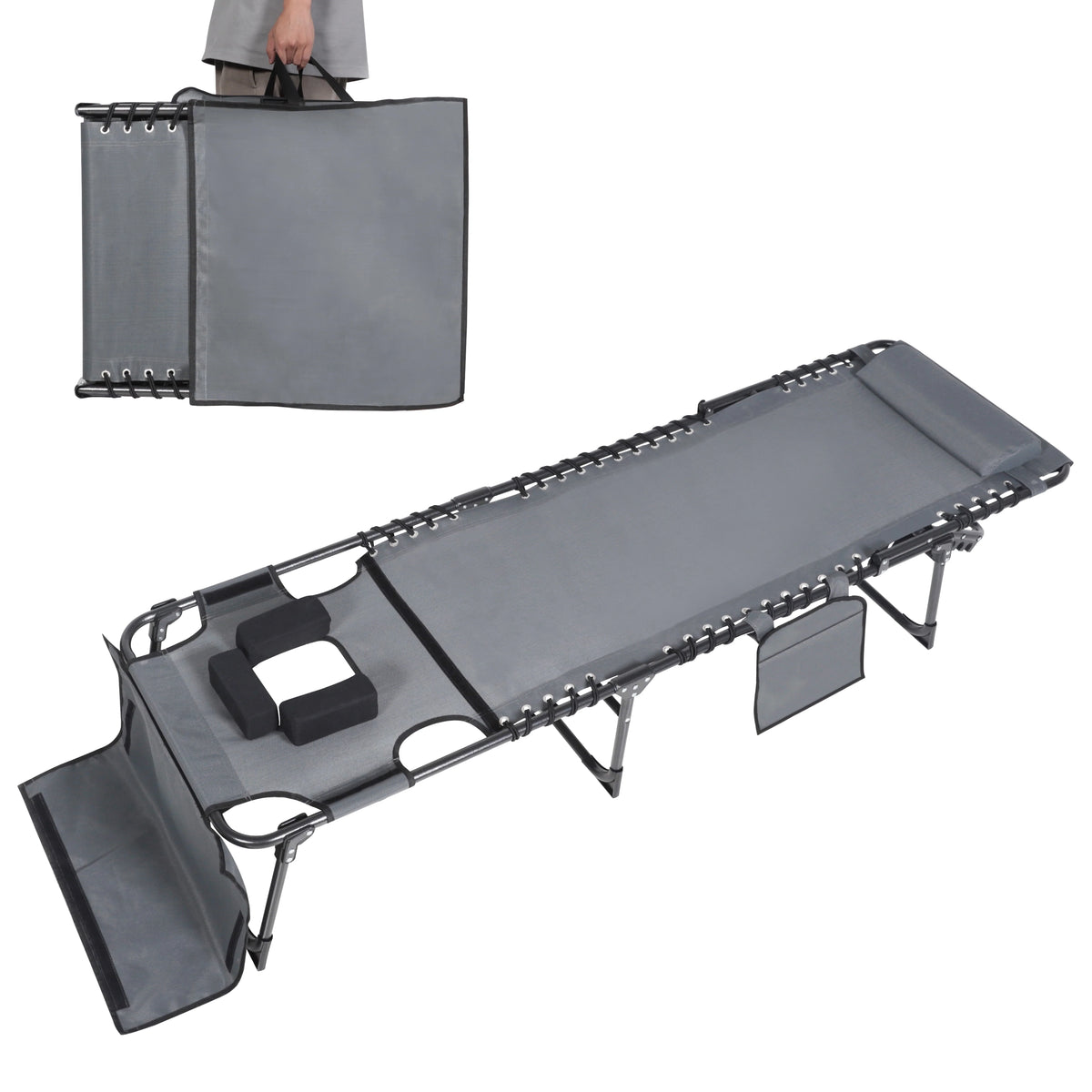 5-Position Adjustable Tanning Chair with Face & Arm Hole U85560
