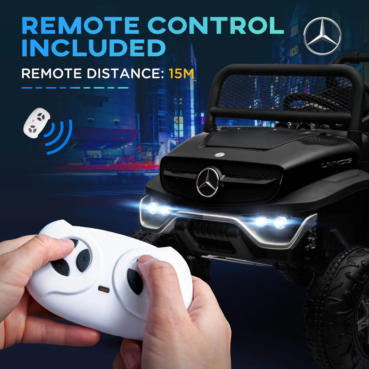 Black 12V Battery Powered Ride on Truck N52853