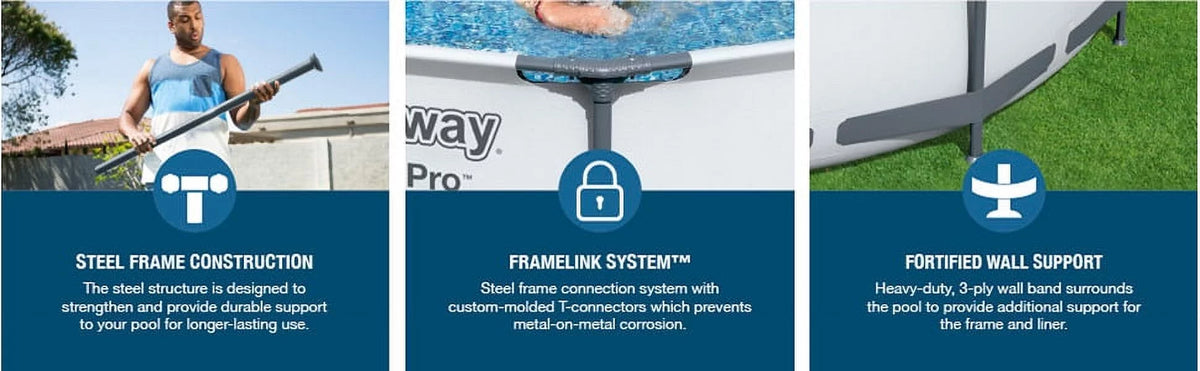 12-Foot by 30-inch Round Frame Swimming Pool Set W683096