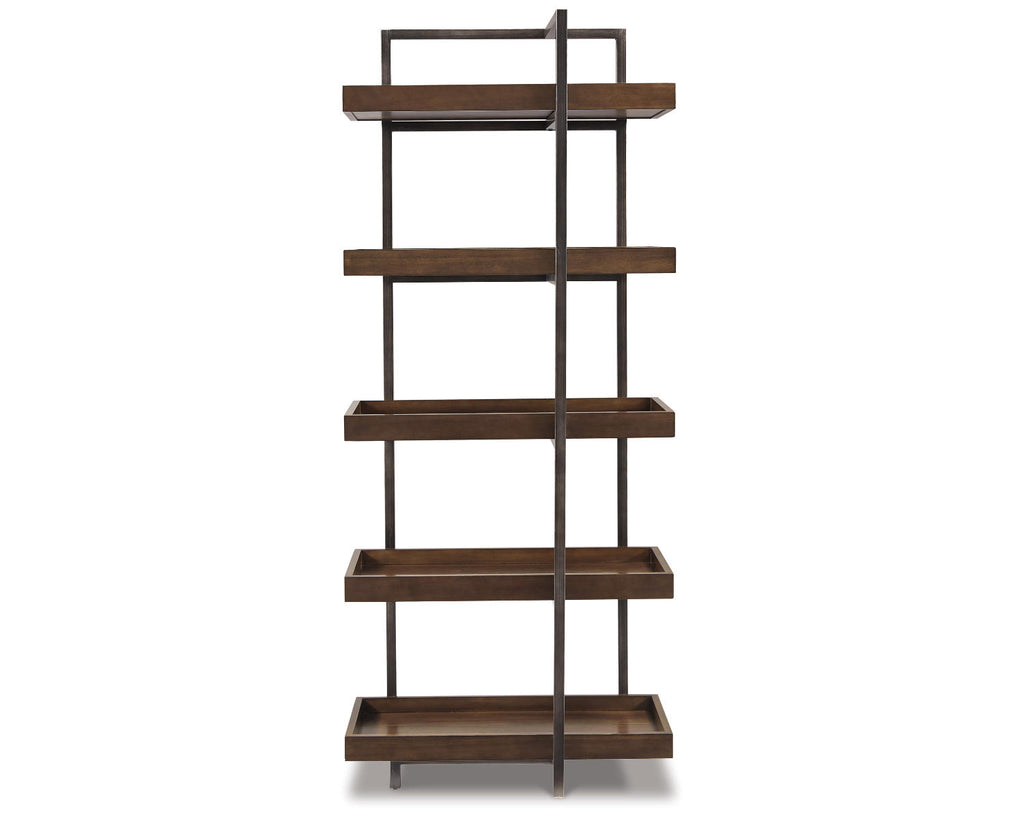 Industrial Entertainment Center Bookcase, Brown C1107