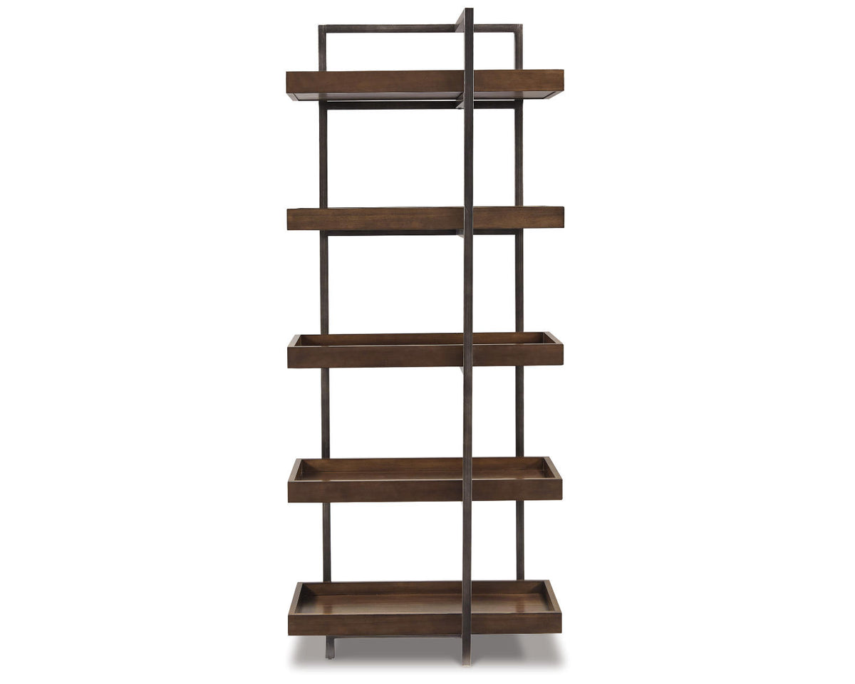 Industrial Entertainment Center Bookcase, Brown C1107