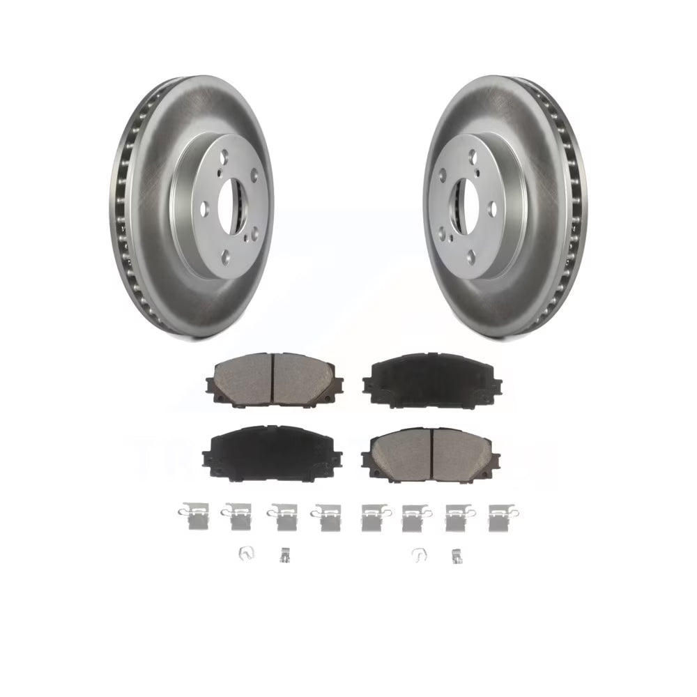 Front Coated Disc Brake Rotors And Ceramic Pads Kit R6707