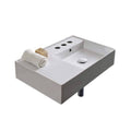 Ceramic Wall Mounted Bathroom Sink with Overflow M90464