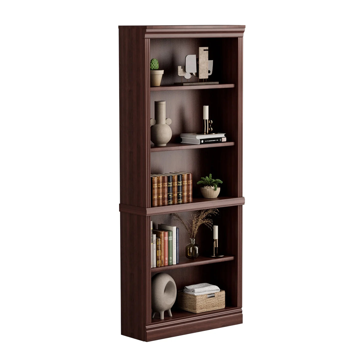 5-Shelf Wooden Corner Bookcase L413888