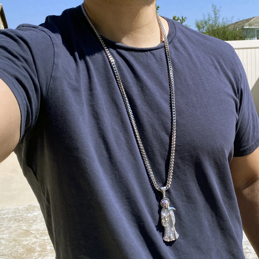 Stainless Steel Franco Chain Necklace 36" W7813