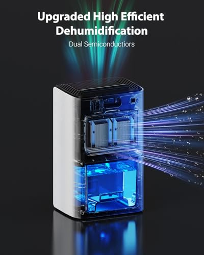 850 sq.ft 95oz Dehumidifier with Drain Hose White I5091