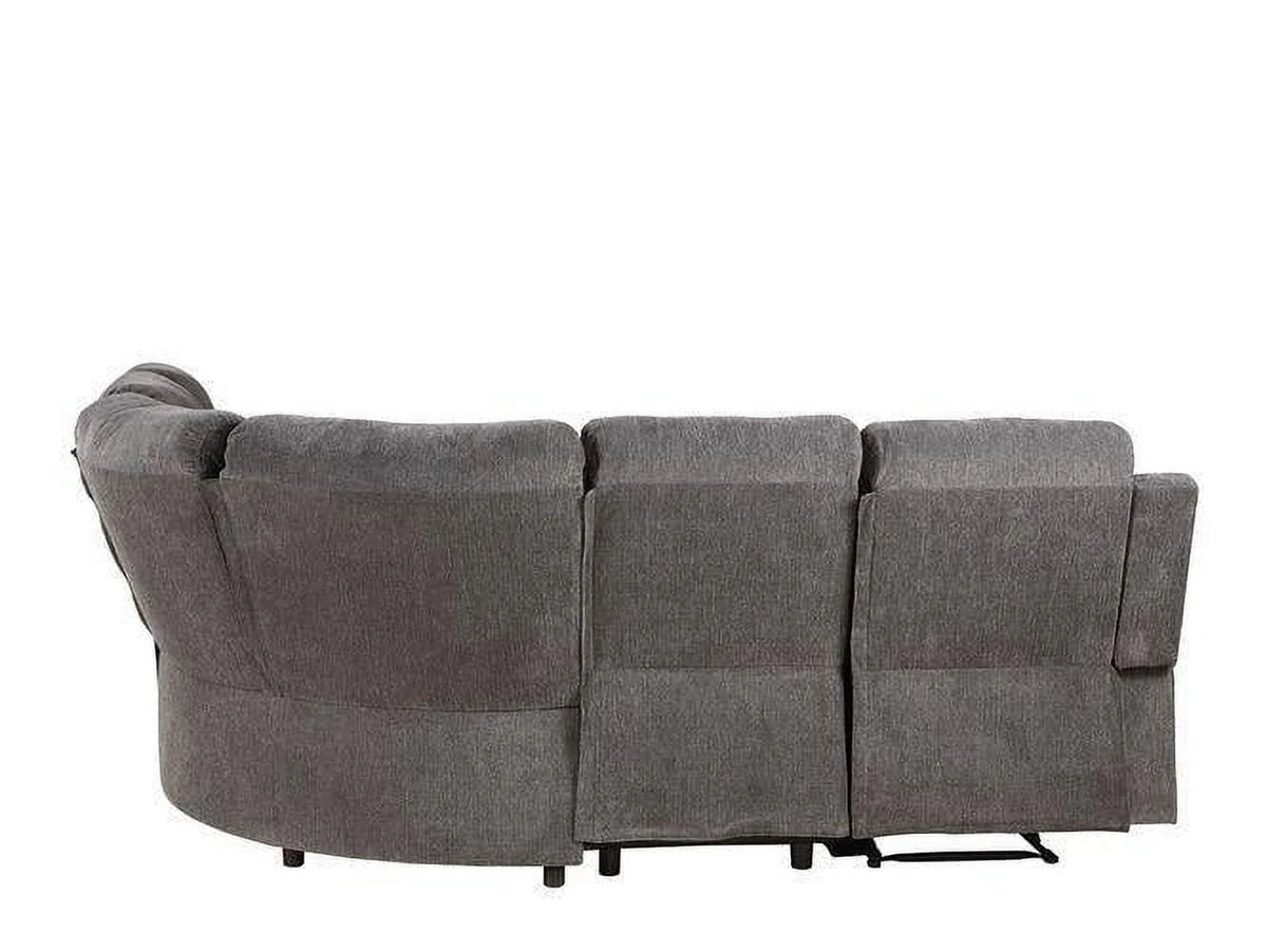 Gray Chenille Sectional Sofa C4707