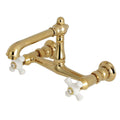 Polished Brass Wall Mount Bathroom Faucet J9067