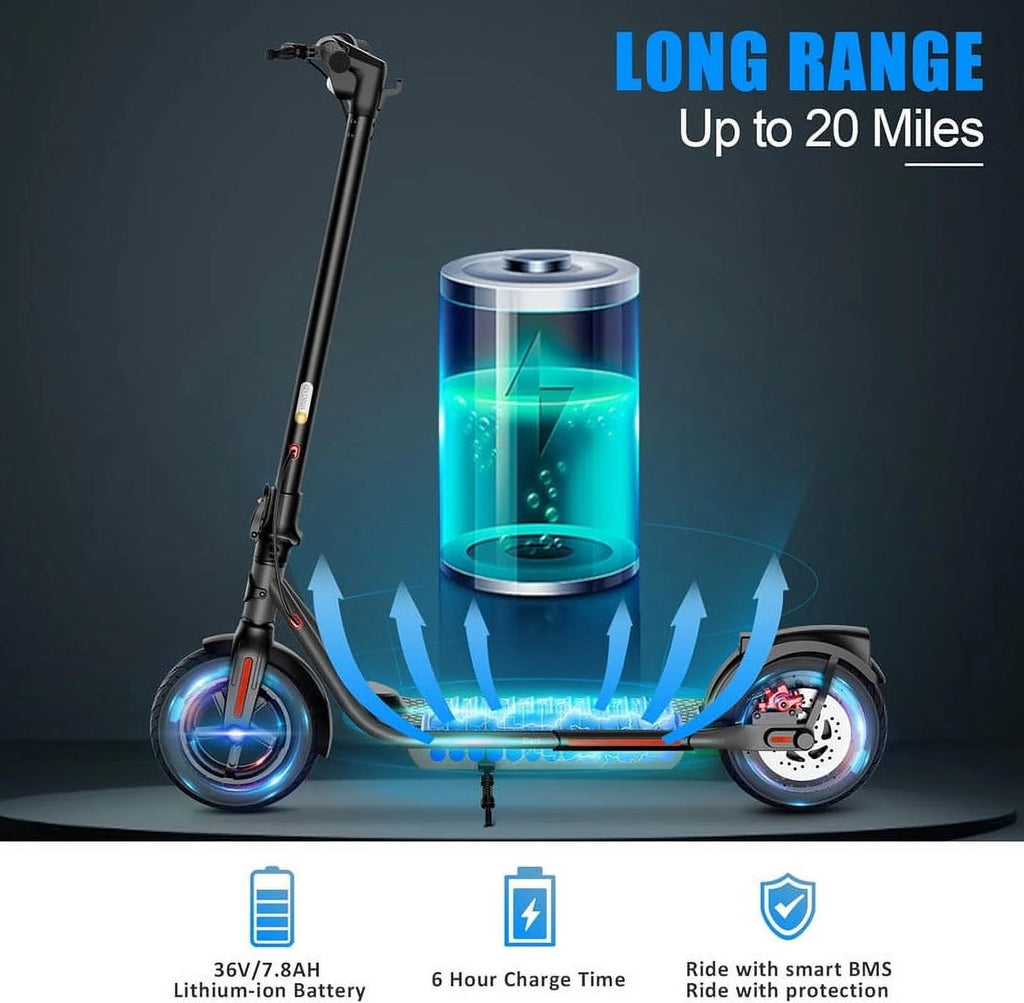 Foldable Electric Scooter 8.5 Solid Tires 19Mph H80702