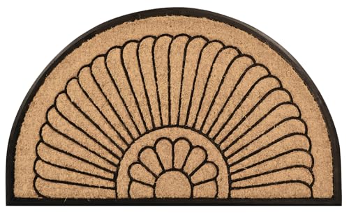 Natural Coco Coir Half Circle Door Mat 24" x 39" P881704
