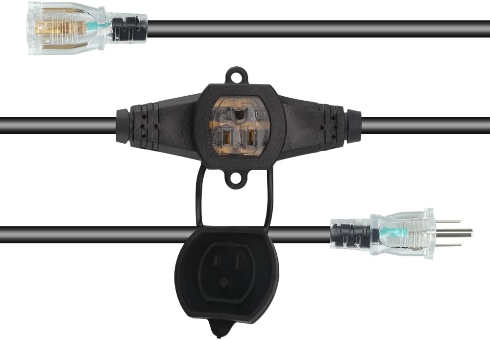 50FT 12 Gauge Indoor/Outdoor Power Extension Cord with Eleven Outlet U7911