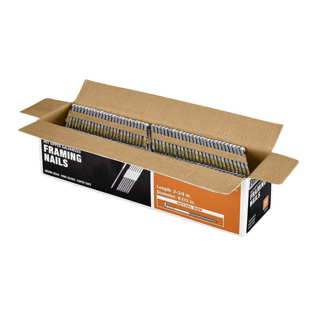 Galvanized Ring Shank Framing Nails 2500 Pack M534332