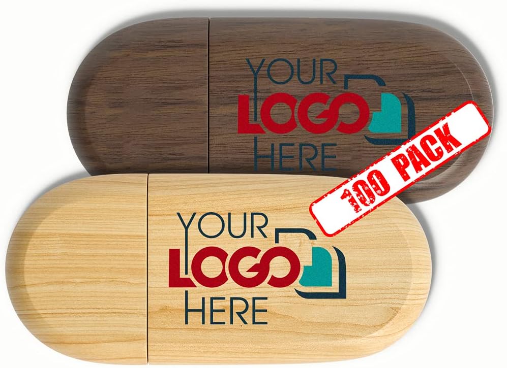 Custom Wood USB Flash Drive 8GB 100 Pack R801