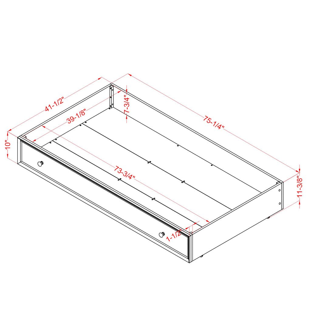 Pink Wood Trundle Q8245