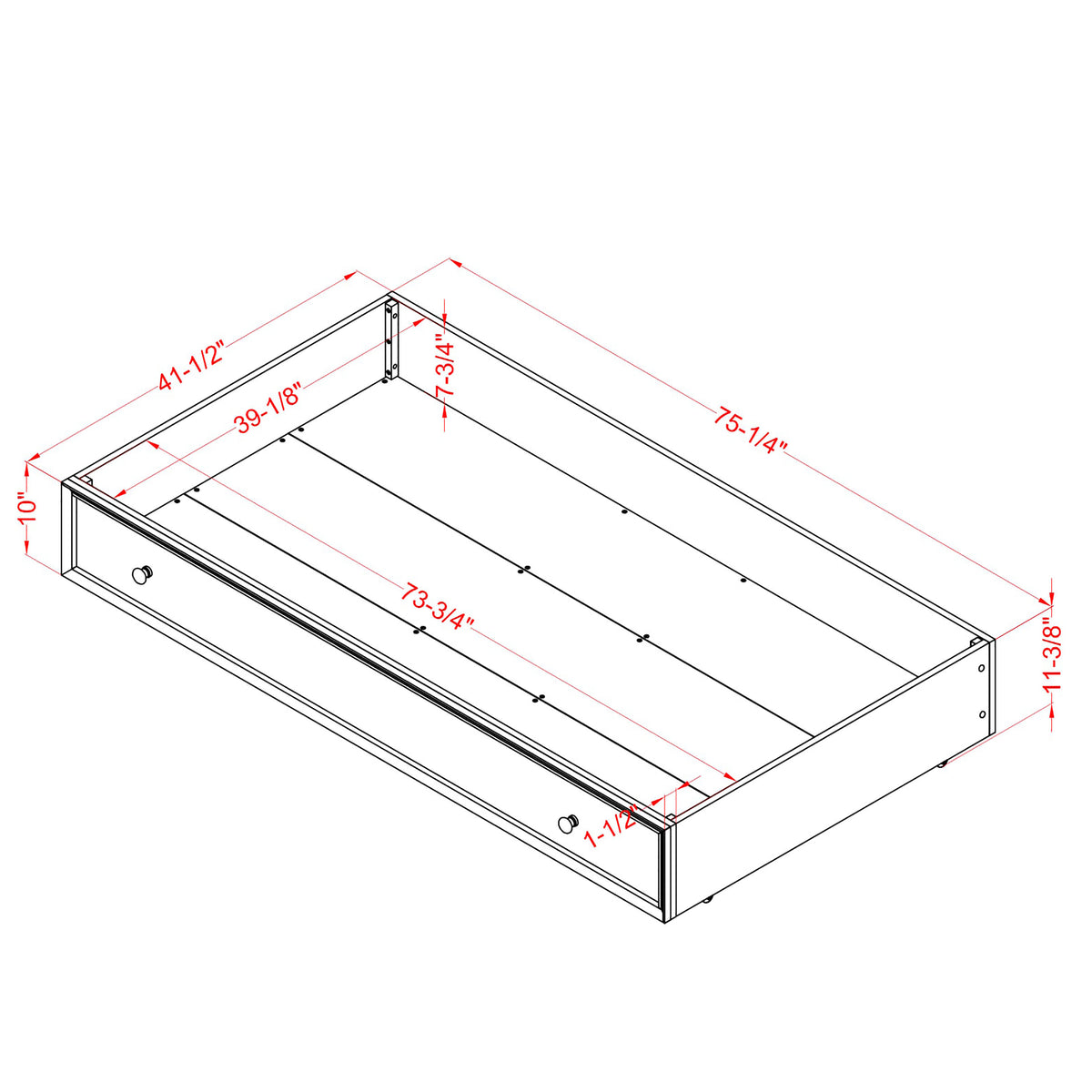 Pink Wood Trundle Q8245