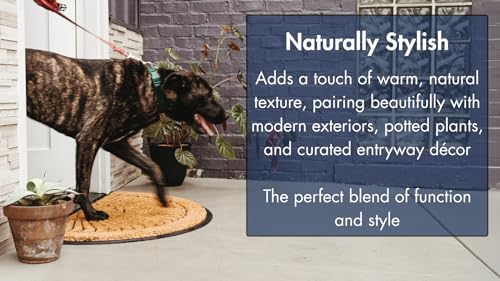Natural Coco Coir Half Circle Door Mat 24" x 39" P881704