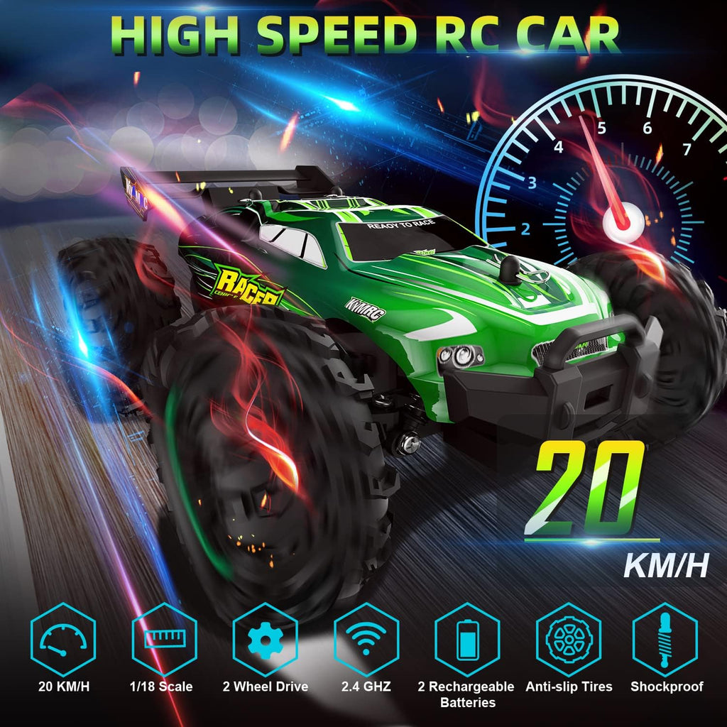 1:18 Scale 2WD RC Monster Truck with 2 Rechargeable Batteries R6046