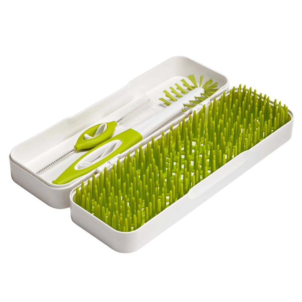 Compact Travel Bottle Drying Rack + 2 Baby Bottle Brushes F976800