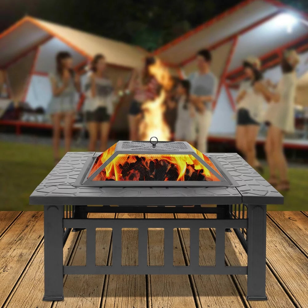 32 Wood Burning Square Fire Pit Y358