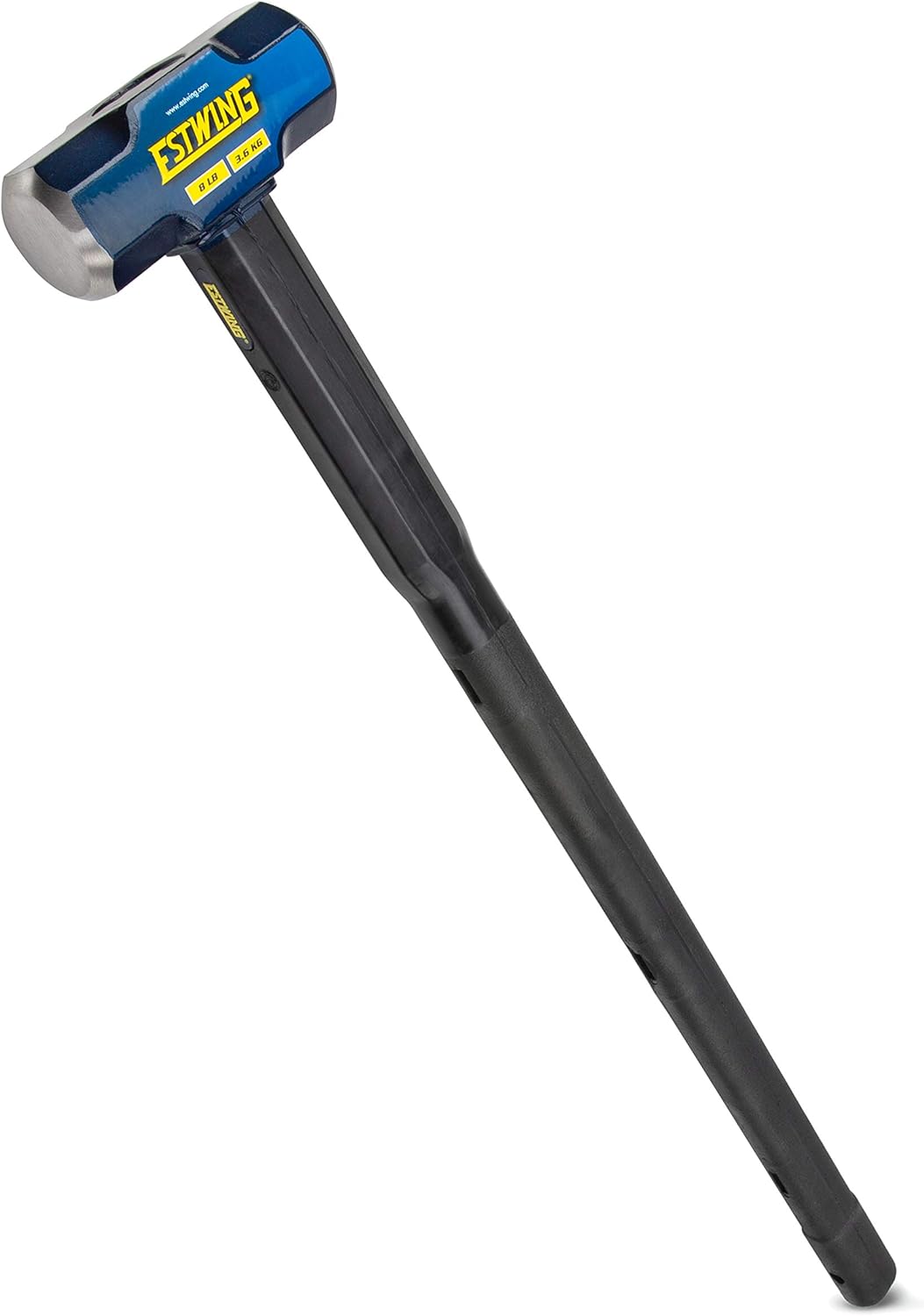 8-Pound Hard Face Sledge Hammer with Vulcanized Rubber Overlay W926838